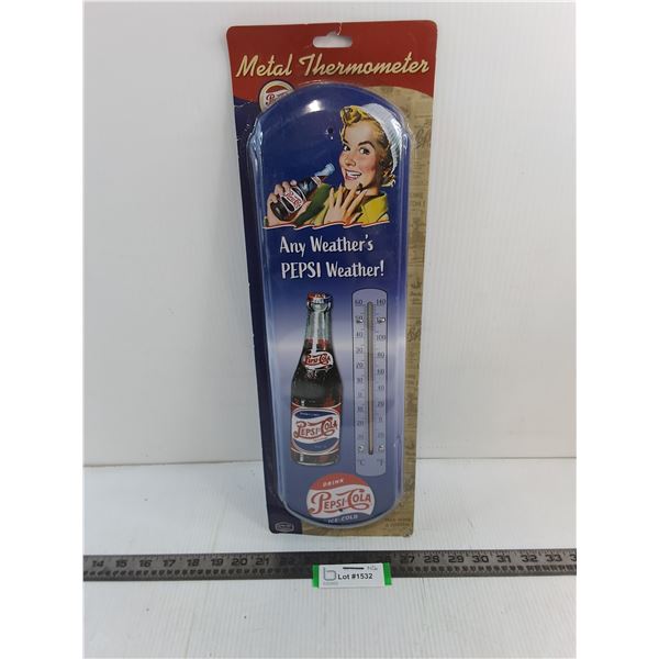 Pepsi-Cola Nostalgic Thermometer - 18" x 8.5"