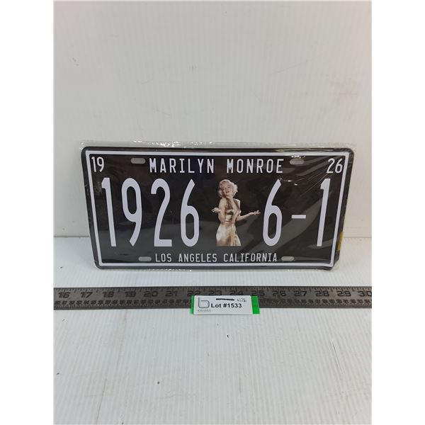 Marilyn Monroe Vanity License Plate