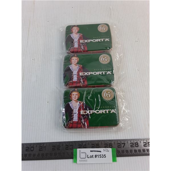 (3) Sealed Metal Export 'A' Cigarette Holders