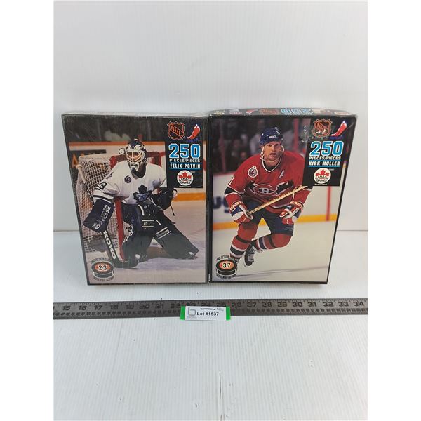 (2) NHL Player Jigsaw Puzzles (Felix Potvin - Sealed & Kirk Muller)