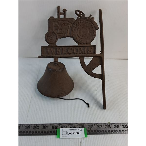 Vintage Cast Iron Welcome Sign/Dinner Bell