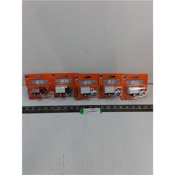 (5) Sealed "Power Up" Die-Cast Toy Trucks