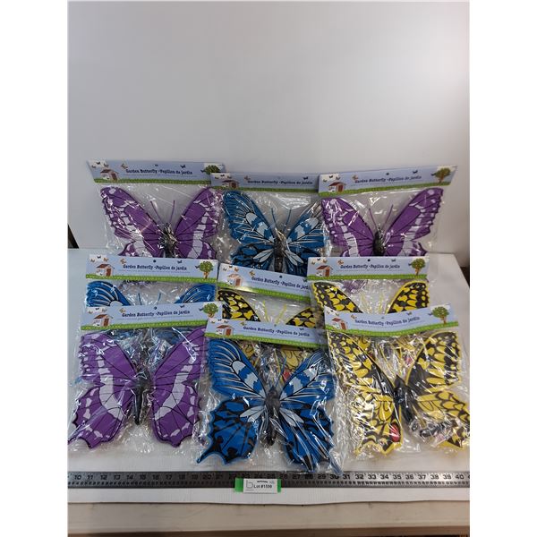(9) Sealed Garden Butterfly Exterior Decor