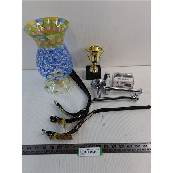 Glass Vase, New Dog Collars, IKEA Bathroom Holders, Trophy