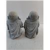 Image 3 : Pair of "Laughing Buddha" Chalkware Decor - 1 Damaged