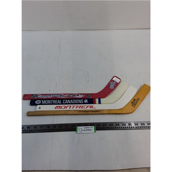 (4) Montreal Canadiens Mini-Sticks