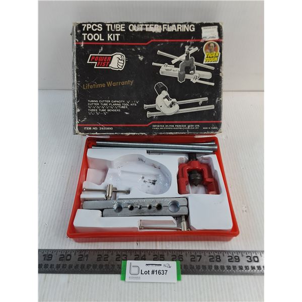 Power Fist 7-Piece Tube Cutter Flaring Tool Kit - Incomplete, As is