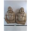 Image 1 : Pair of "Laughing Buddha" Garden Decor - 2' Tall - Pickup Preferred