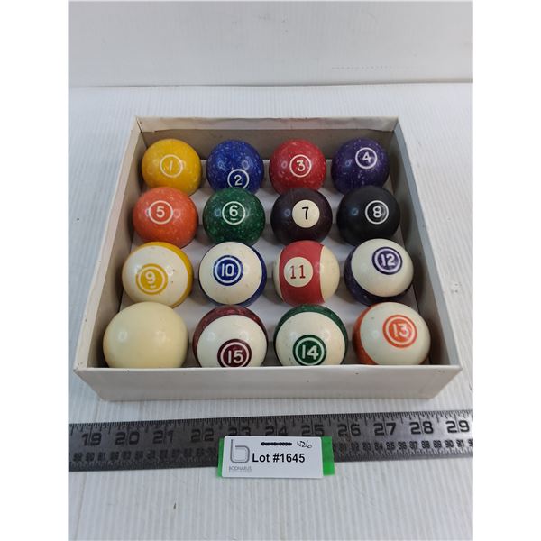 Full Set of Billard Balls