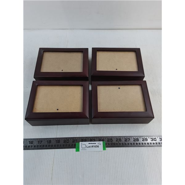 (4) Sears Wooden Photo Boxes - 7x5x2.25"