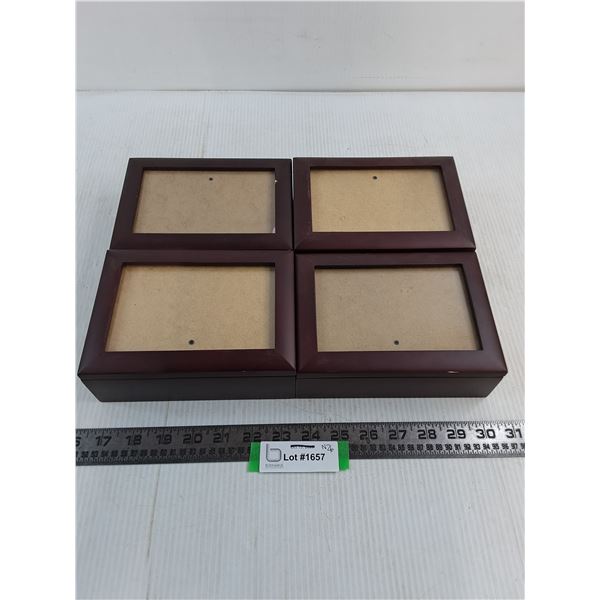 (4) Sears Wooden Photo Boxes - 7x5x2.25"