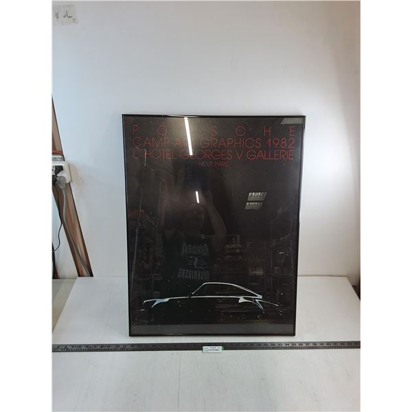 * Metal-Framed "Porsche" Wall Art - 24" x 32" - Pickup Preferred