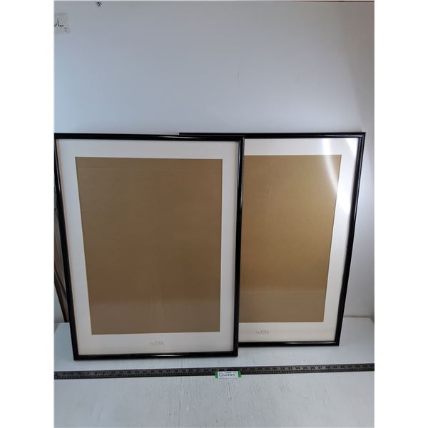 * (2) Wood-Framed "La Senza" Wall Decor - No Pictures - 22" x 30" - Pickup Only