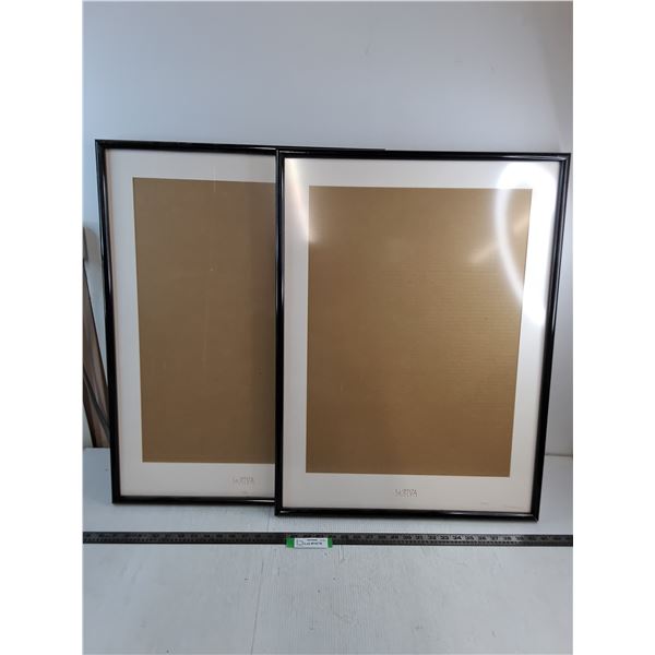 * (2) Wood-Framed "La Senza" Wall Decor - No Pictures - 22" x 30" - Pickup Only