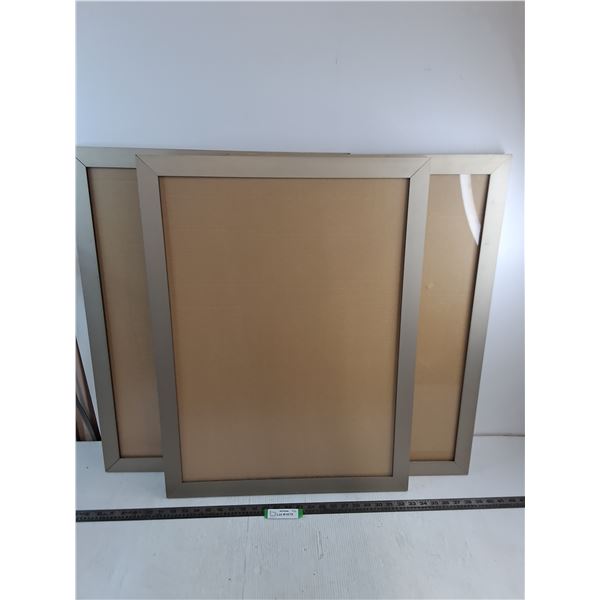 * (3) Metal Frames w/Plexi-Glass Inserts - 22" x 29.5" - Pickup Only
