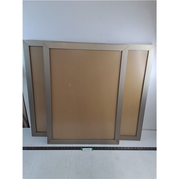 * (3) Metal Frames w/Plexi-Glass Inserts - 22" x 29.5" - Pickup Only