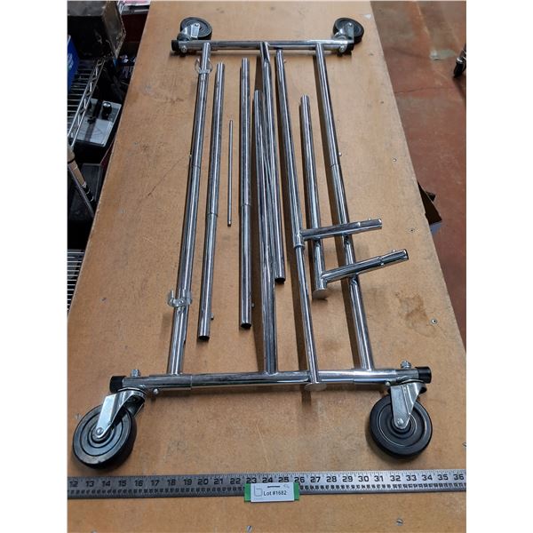* Metal Portable Coat Rack - Unassembled 52" x 22" - Appears Complete - Pickup Only