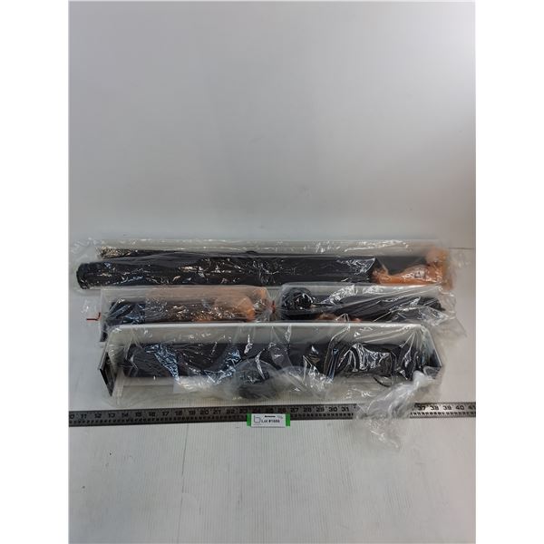 * Set of 4 Levolor Black Window Blinds (34", 14.5", 14.5", 25.5" Lengths)