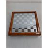 Image 2 : In Box Glass & Wood Chess & Checkers Set