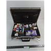 Image 1 : Locking Samsonite Briefcase w/Assorted Office Stationary
