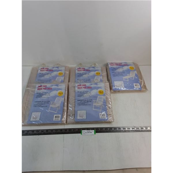 (5) Sealed Outdoor Chair/Lounger Covers
