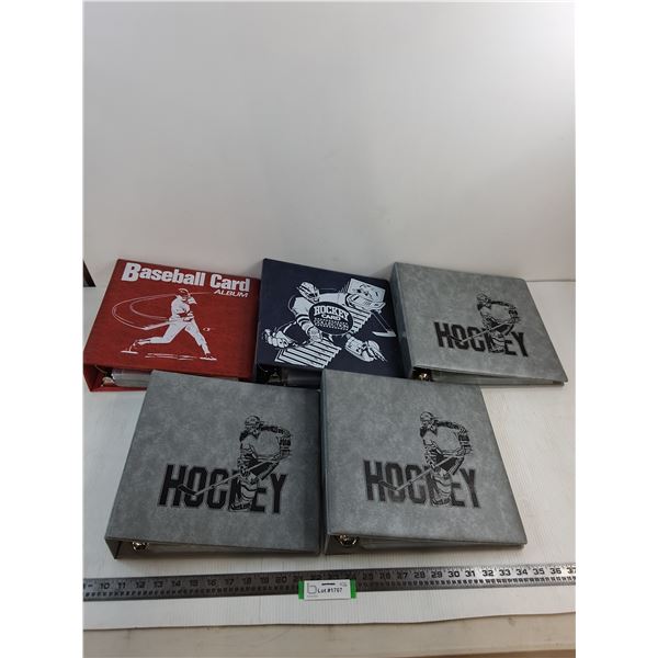 (5) Sports Collector Cards Binders w/Large Quantity Sleeves