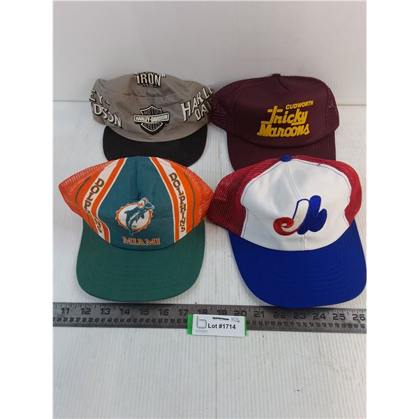 (4) Adult Size Ball Caps