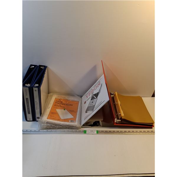 (4) Ring Binders,(2)Binders with Clear Sheetsand(3) Pkgs. Page Protectors