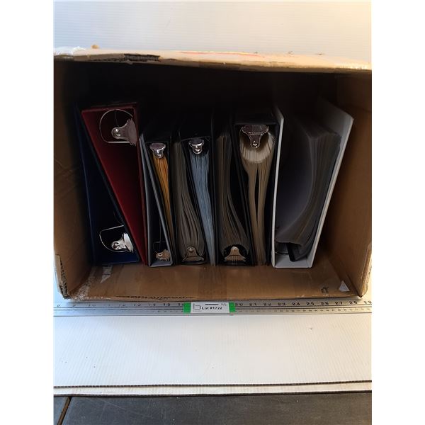 (9) Assorted Binders-some including clear protective sheets