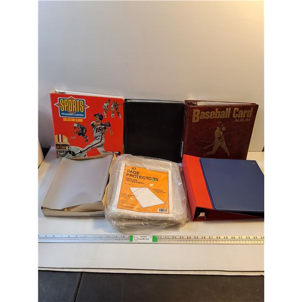 (5) Binders,Box of Protective Sheets,(5) Pkgs. of Page Protectors