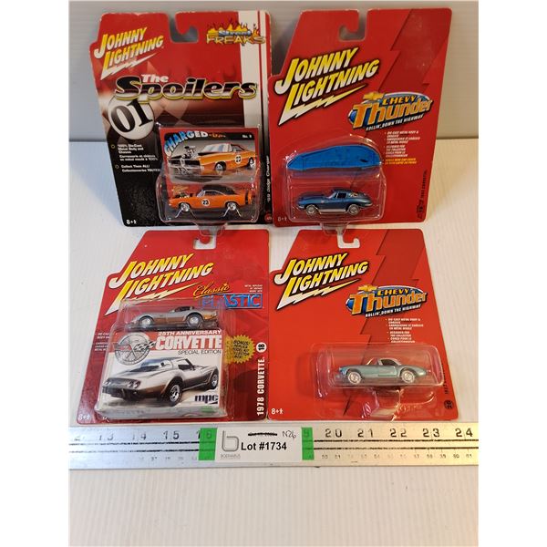 (4) Johnny Lightning 1:64 Die Cast Cars-sealed