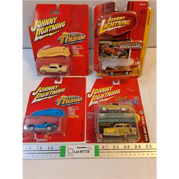 (4) Johnny Lightning 1:64 Die Cast Cars-sealed