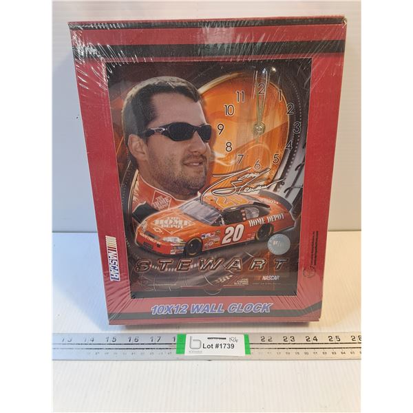 NIB Nascar Wall Clock-10"x12"