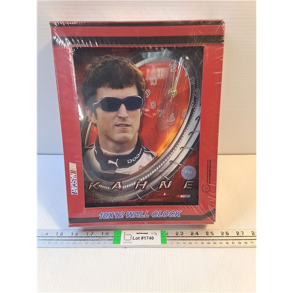 NIB Nascar Wall Clock-10"x12"