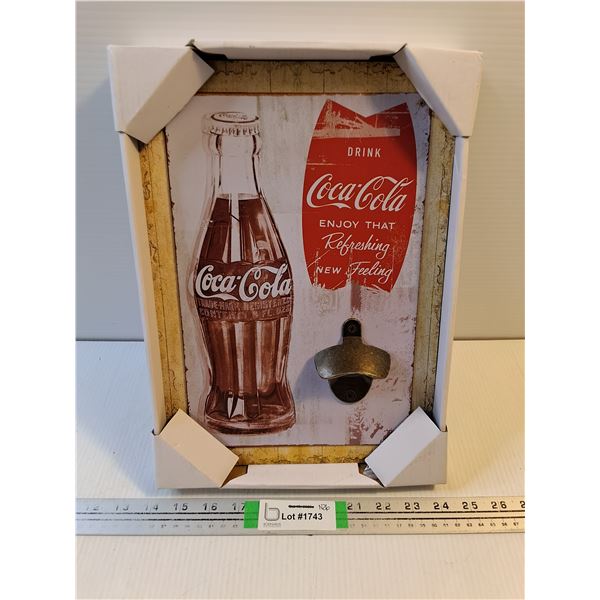 Fantasy Coca Cola Wall Mount Bottle Opener-10'x14"