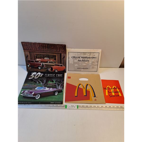 (3) Calendars and (2)McDonalds  Items