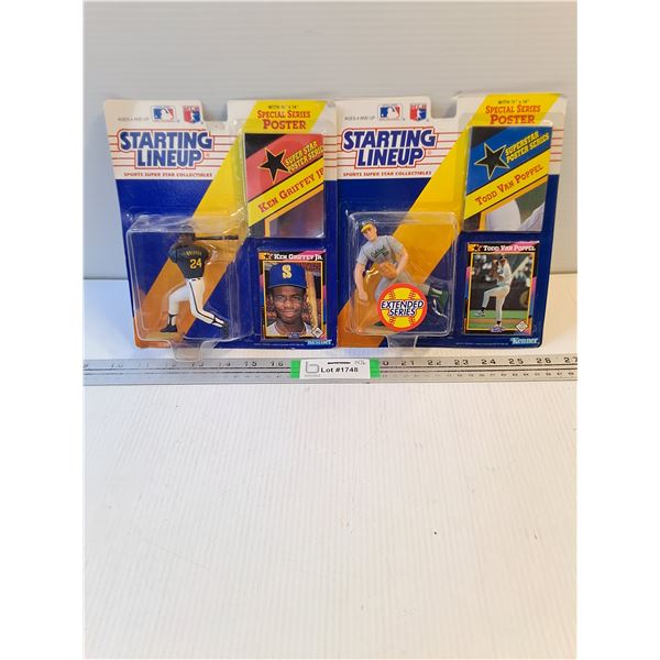 (2) Starting Lineup Baseball Action Figures-Ken Griffey Jr. and Todd Van Poppel-sealed