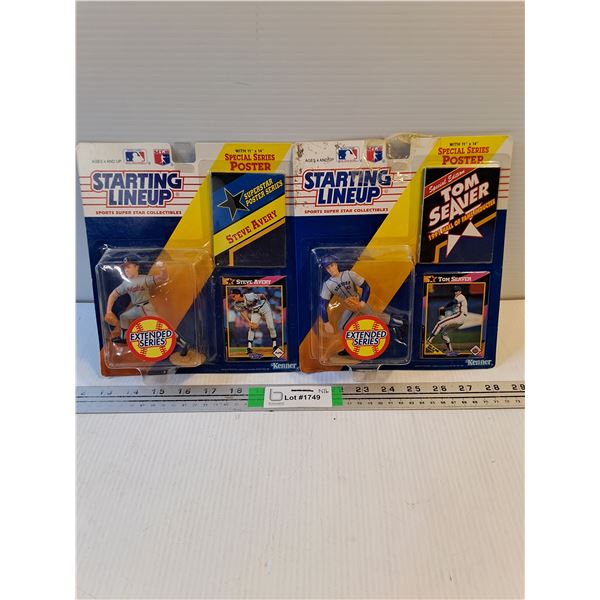 (2) Starting Lineup Baseball Action Figures-Steve Avery and Tom Seaver-sealed
