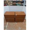 Image 1 : * (2) Wooden 2-Drawer Cabinets - Not Locking/Some Damage - 31x31x20" - Pickup Only