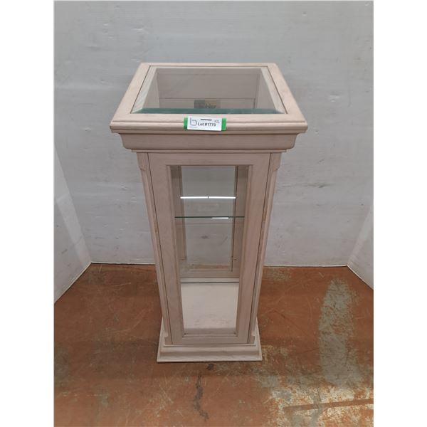 * Buhler Wooden Display Case - Missing 1 Glass Shelf - 3' x 15" x 15" - Pickup Only
