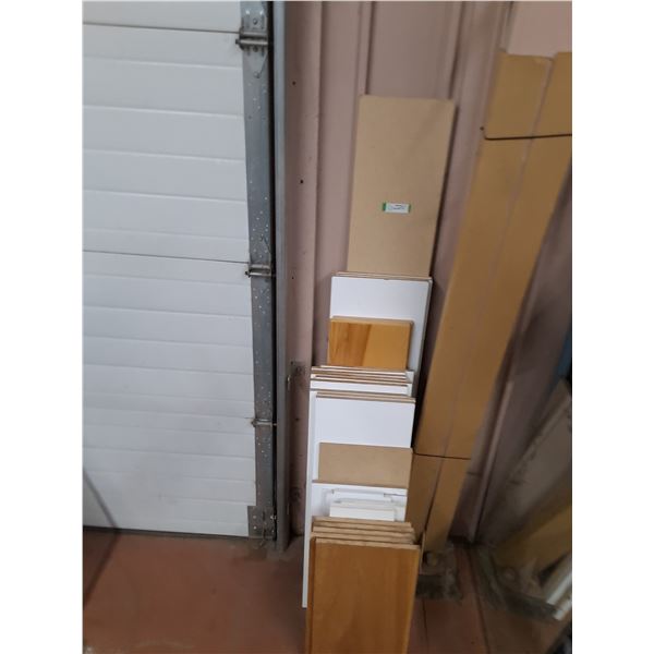 * Large Quantity of Wood & MDF Shelf Boards - Longest 67.5" - Pickup Only