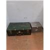 Image 1 : * Vintage 'Monarch Luggage' Metal Trunk - 27x15.5x9.5", Metal File Box - Pickup Only