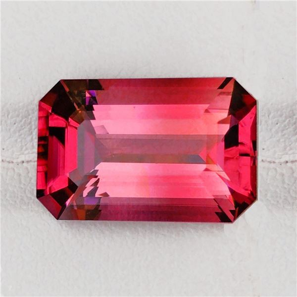 Natural Emerald Cut Pink Tourmaline { Flawless-VVS }