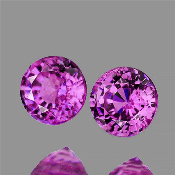 Natural Intense  Pink Sapphire Pair [Flawless-VVS]