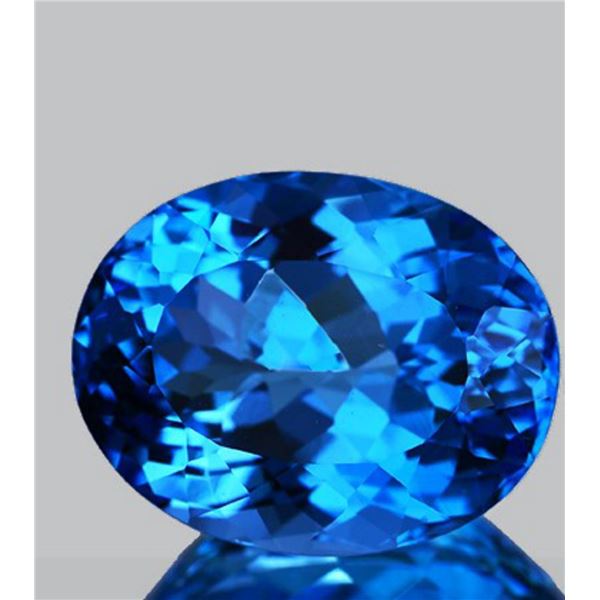 Natural Swiss Blue Topaz 16x13 MM {Flawless-VVS1}