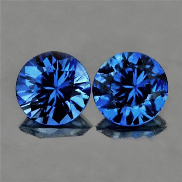 Natural Mozambique Blue Sapphire 3.80 MM Pair (Flawless-VVS}