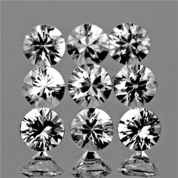 Natural Colorless White Sapphire 9 Pcs{Flawless-VVS1}