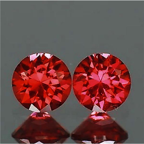 Natural Orange Red Burma Spinel Pair [Flawless-VVS]