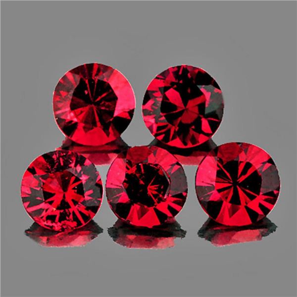 Natural Red Burma Spinel 5 Pcs [VVS]