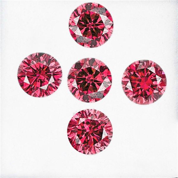 Natural Pink Red Burma Spinel 5 Pcs [Flawless-VVS]